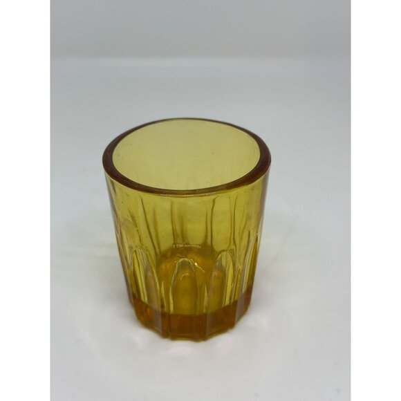 VTG Amber Glass Votive Tea 2.25" Ribbed Bottom Candle Holders - Picture 2 of 7